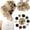 Ash Blonde Mix Bleach Blonde, variant on Messy Bun Hair Piece Wavy Curly Scrunchies Fluffy Donut Thick Updo Elegant Chignon Hairpieces for Women Girls, Silver Grey 1.4oz