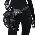 thumbnail image 2 of Bolso Pequeño de cintura Soledad de cuero Sintético con remaches Estilo gótico punk para Viaje y deporte, 2 of 10