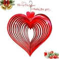thumbnail image 2 of FONMY Wind Spinner Love 12 inches 3D Stainless Steel Red Wind Spinner, 2 of 5