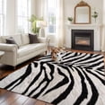 thumbnail image 2 of 5x8 Area Rugs for Living Room, Black White Zebras Non Slip Area Rugs for Kitchen Bedroom Entryway, Vintage Abstract Art Washable Carpet Runner Rug Floor Mats for Bedroom Home Decor, 2 of 8