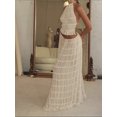 thumbnail image 1 of Conjunto de falda larga con pliegues para mujer, Top corto sin mangas con espalda descubierta y cuello Halter, conjunto de 2 piezas con cordón, novedad de 2024, 1 of 5