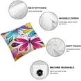 thumbnail image 6 of nygtbtfer Decorative Throw Pillow Pack of 2, and Floral Pattern Hydrangea Petals Like Fireworks Colorful Art, for 22x22in, 6 of 7