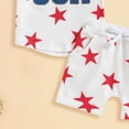 thumbnail image 6 of Kaprioy My First 4th of July Baby Girl Outfit Baby Boy Girl 4th of July Outfit Toddler Fourth of July Clothes Infant USA Shirt and Stars Shorts Set, 6 of 6