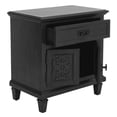 thumbnail image 3 of Table de Nuit en Bois Gris Rustique avec Serrure à Torsion et 2 ports USB, 3 of 6