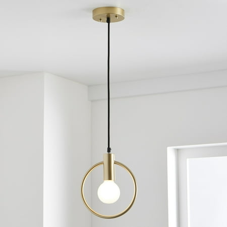 

Better Homes & Gardens 59 Architectural Open Circle Pendant Light Gold Finish G25 Glass LED Bulb