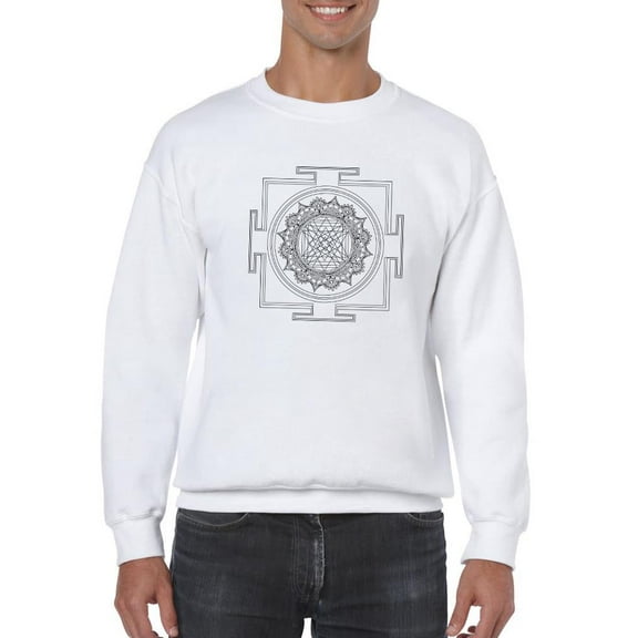 Shri Yantra Sweatshirt Men -SPIdeals Designs, Male 3X-Large