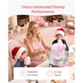 thumbnail image 4 of KFFKFF Commercial Cotton Candy Machine, 1000W Electric Floss Maker with 15-Inch Stainless Steel Bowl, Includes Sugar Scoop, Ideal for Hard Candy, Home Use, Kids' Birthdays, and Family Gatherings, 4 of 9
