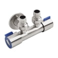 thumbnail image 5 of Stainless Steel Toilet 1 In 2 Out Dual Use Angle Valve Double Outlet Water Valve, 5 of 7