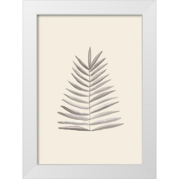Artographie Studio 11x14 White Modern Wood Framed Museum Art Print Titled - Palm Leaf Ink