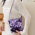thumbnail image 5 of Glitter Shoulder Bag Sequin Handbag Purse Crossbody Bag for Women Evening Color Purple Size One Size, 5 of 7