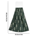 thumbnail image 6 of Yayeee Kitchen Hanging Hand Towels Set of 2 with Loop Bathroom Absorbent Tie Towel, Dark Green Plants, 6 of 7