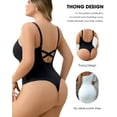 thumbnail image 3 of USEASY Shapewear for Women Plus Size Tummy Control Seamless Thong Shapewear Bodysuit Full-Body Faja Body Shaper Built-in Bra, 3 of 7