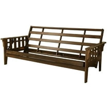 Pemberly Row Brown Queen Wood Futon Frame-Mattress Not Included