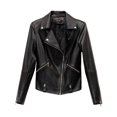 thumbnail image 1 of Chaqueta corta de piel auténtica para mujer, ajustada, para primavera y otoño, chaqueta de piel de oveja, chaqueta ajustada para motocicleta, 2024, 1 of 5