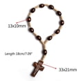 thumbnail image 5 of Catholic Rosary Bracelet Mini Wood Beads Finger Rosaries Communion Party Favors, 5 of 5