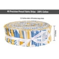 thumbnail image 6 of Soimoi 40Pcs Stripe Print Precut Fabrics Strips Roll Up 1.5x42inches Cotton Jelly Rolls For Quilting - Blue, 6 of 9