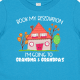 thumbnail image 4 of Inktastic Book My Reservation I'm Going to Grandma and Grandpa's Boys or Girls Baby T-Shirt, 4 of 5