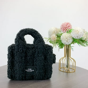Marc Jacobs HO11M12FA22 Polyester Cotton Mini The Teddy Traveler Tote Bag IN BLACK