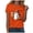 Orange, variant on Leey-World Halloween Tshirts Women Plus Size Women Fall Halloween Crew Neck Shirt Casual Funny Family Party Celebration Short Sleeve Tee Pumpkin Top for Holiday