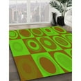 thumbnail image 3 of Ahgly Company Machine Washable Indoor Square Transitional Dark Yellow Green Area Rugs, 7' Square, 3 of 7