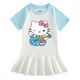 thumbnail image 5 of Hello Kitty ropa de dibujos animados para niños vestido de algodón de media manga niñas bebé Casual Color a juego Falda plisada de manga corta, 5 of 5