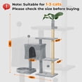 thumbnail image 3 of Mudie Cat Tree,52in Cat Tower for Indoor Cats, Cat Tree with Scratching Posts Plush Perch Stand, Cat Condo with Funny Toys Kittens Pet Play House,Grey, 3 of 8