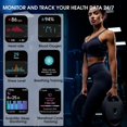 thumbnail image 3 of Reloj inteligente KEEPONFIT para responder/realizar llamadas Alexa IP68 azul, 3 of 7