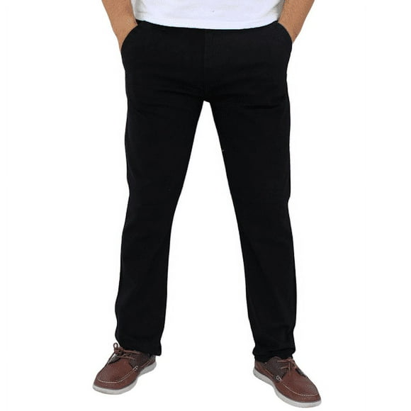 Pantalón de gabardina stretch John Silver Corte recto color negro