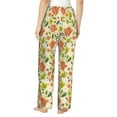 thumbnail image 3 of Xecao Rose Daisy Women's Straight Lounge Pajama Pants: The Epitome of Relaxed Sleepwear, 3 of 9
