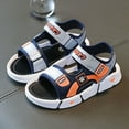 thumbnail image 2 of Caqnni Boys Double Adjustable Strap Lightweight Sandals (See More Colors and Sizes) Boys Summer Adjustable Comfortable Sandals (Orange,11), 2 of 5