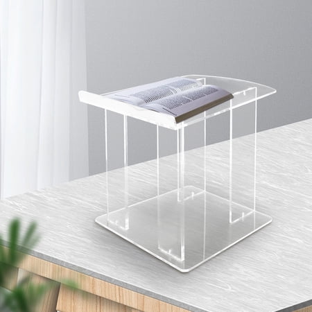Platform Clear Acrylic Plexiglass Podium Presentation Desktop Portable Stand Adjustable Desktop/Countertop Acrylic Plexiglass Lectern Podium-Clear Church Lectern Podium Acrylic Podium Church Lectern
