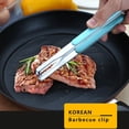 thumbnail image 4 of Food Tongs Long Handle Multipurpose Stainless Steel BBQ Serrated Tips Food Clips for Kitchen, 4 of 9