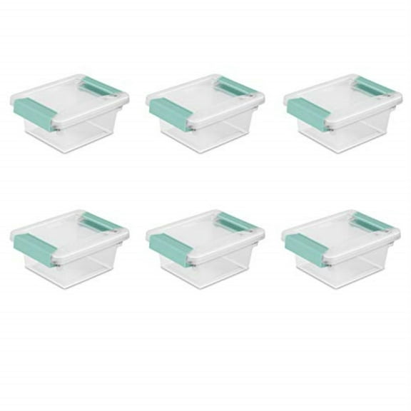 6028040 CLP STRGE BOX CLR 2.75""H Sterilite 2.75 in. H X 5 in. W X 6.625 in. D Stackable Clip Storage Box , (Pack of 6)
