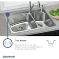 thumbnail image 7 of Elkay D23317 Stainless Steel 33in Rectangle Drop In Double Basin Sink, 7 of 7