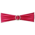 thumbnail image 2 of Efavormart 5 Pack Fushia Stretch Spandex Chair Sash With Silver Diamond Sash Pin Banquet Chair Band for Event Decor, 2 of 2
