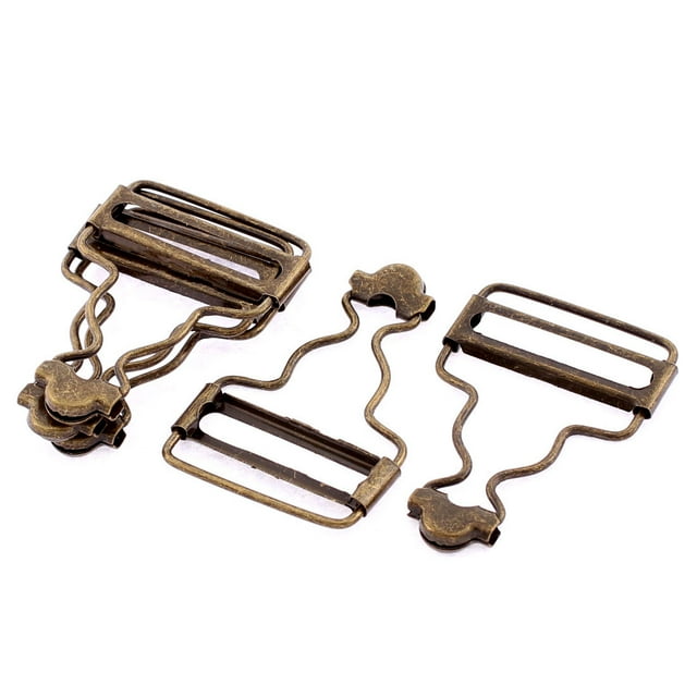 Unique Bargains 32mm Inside Width Dungaree Fasteners Clip Suspender Buckles 5Pcs