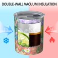 thumbnail image 2 of 12oz Coffee Tumblers Pioneer Flower Floral Print Pattern Stainless Steel Vacuum Insulated Travel Tumbler Coffee Cups Mug with Lid and Straw with Cleaning Brush for Cold & Hot Drinks, 2 of 5