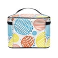thumbnail image 4 of HELLHERO Polyester Cosmetic Organizer Bags Hand-Drawn Polka Dot Pattern Hand-Held with Slip-in Pockets Zipper, 4 of 6