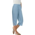 thumbnail image 5 of Uqiangy Cotton Linen Capris For Women Summer Pants For Women 2025 Pants For Summer Women Light Weight Pants For Womens Seersucker Pants Capri Linen Pants For Women Linen Pants For Women 2XL, 5 of 7