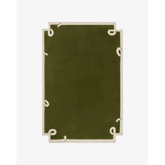 Homee Hand Tufted Woollen Rugs Plush Loops Green Color Rug Available In All Sizes 5x8 ft 6x9 ft 8x10 ft