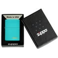 thumbnail image 6 of Zippo Flat Turquoise Zippo Logo Pocket Lighter, 6 of 6