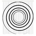 thumbnail image 3 of Ambesonne White Shower Curtain, Spiral Shape Monochrome, 69"Wx84"L, Black White, 3 of 5
