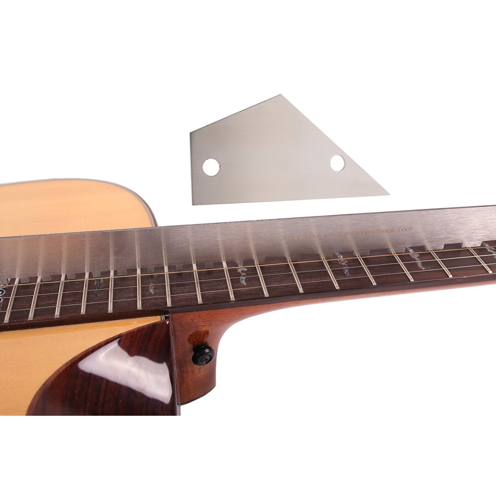 ELAYARD Notched Straight Ruler Fret Leveling Gauge for Guitar Neck Setup Luthier Precision Measurement Tool