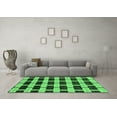 thumbnail image 3 of Ahgly Company Indoor Square Abstract Emerald Green Modern Area Rugs, 3' Square, 3 of 4