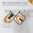 thumbnail image 4 of Yayeee Oven Mitts and Pot Holder Set of 2 Heat Resistant Kitchen Gloves Baking Hot Pad, Black Cat Rainbow, 4 of 5