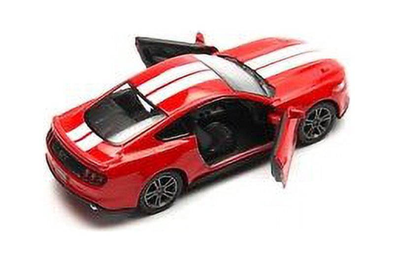 4 PC Set: 5" Kinsmart 2015 Ford Mustang GT Stripe Diecast Model Toy Car 1:38