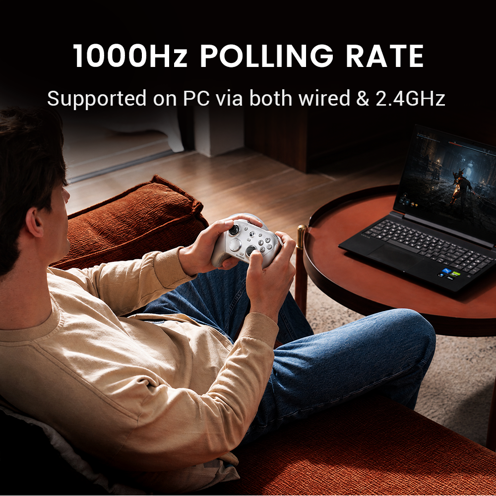 Control Inalámbrico y con Cable GameSir G7 Pro Tri-Mode para Xbox, PC, Android, Gamepad Esports con Sticks TMR Anti-Drift, Gatillos Hall Effect, 4 Motores de Vibración, Placa Frontal Intercambiable, Plata Metálico 2