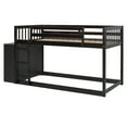 thumbnail image 4 of Twin over Twin Bunk Bed with 4 Drawers and 3 Shelves, Espresso, 4 of 9