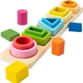 thumbnail image 1 of Montessori Toys, Wooden Sorting And Stacking Toys, Toddler Baby Color Recognition Shape Sorting Toy Gifts For Ages 3 And Up Boys And Girls, Education Learning, 1 of 4