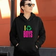 thumbnail image 4 of I Recycle Boys Puff Print Sweatshirt Funny Dating App Humor Single Independent Heart Breaker Relationship Hoodie, 4 of 7